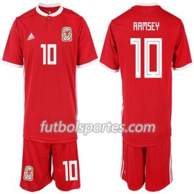 Camisetas Gales RAMSEY 10 Niño Primera Equipacion 2018/2019